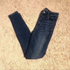 American Eagle Blue Skinny Jeans, Size 2 Long
